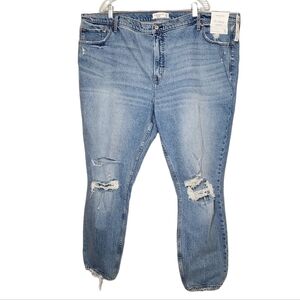 Plus Size 24 Tall NWT Abercrombie Highrise Skinny Distressed Jeans 24 Long
